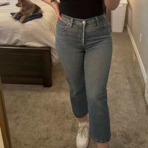 LEVI RIBCAGE STRAIGHT CROPPED JEAN SIZE 29